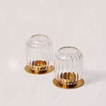 Kira Glass Lantern - set of 2 by Fleck India - Resonant