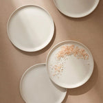 S/4 Tunisian Dinner Plate - Matte White - Resonant- Gharyan Stoneware