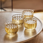 Kira Small Glass Cups - set of 4 by Fleck India - Resonant