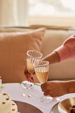 Kira Champagne Flutes, Set of 2 by Fleck India - Resonant