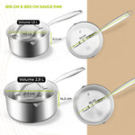 BE | LIVING Essential Series 12 pcs Cookware Set (Triply Stainless Steel) - Resonant