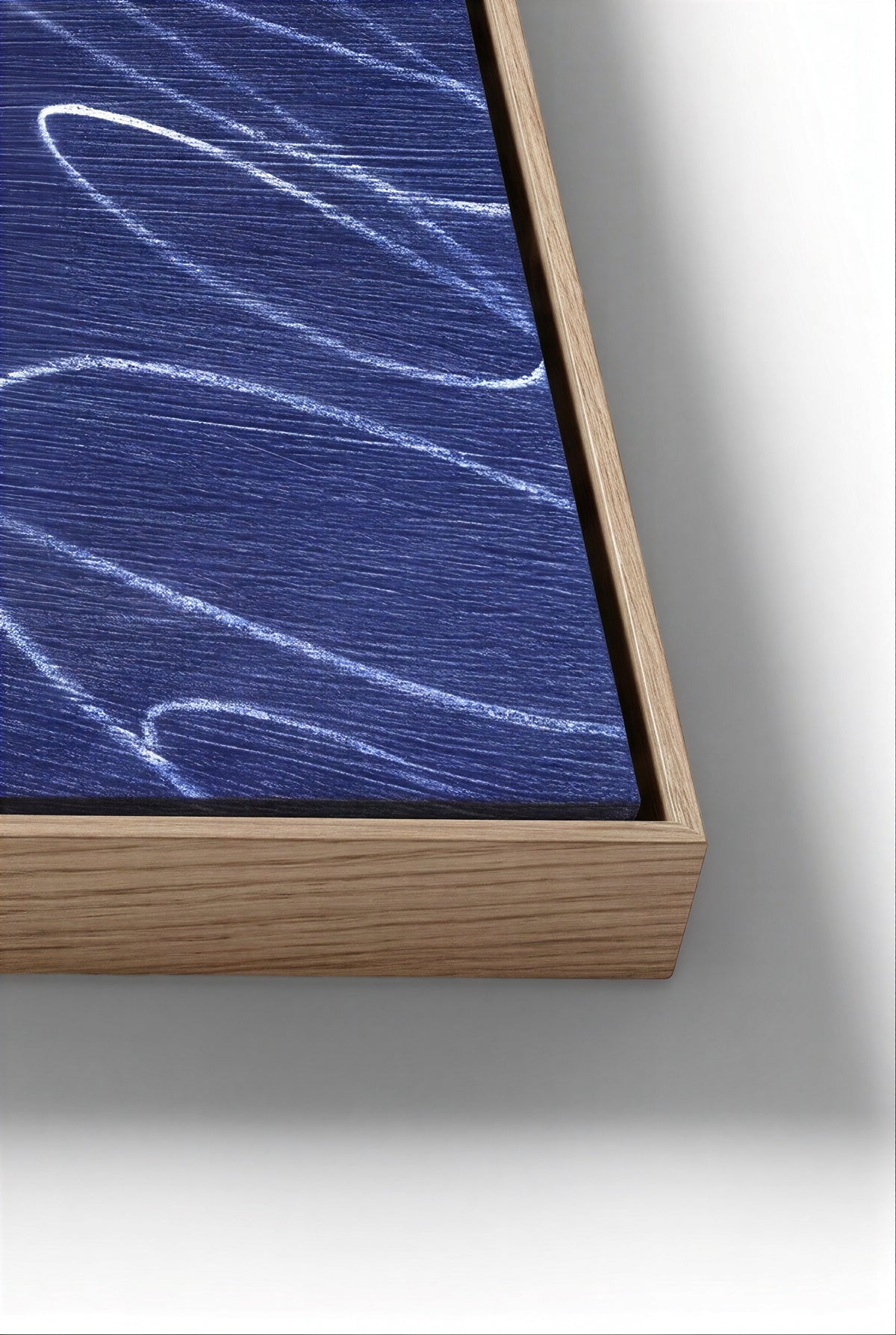 Abstract Marks in Indigo Blue Framed Wall Art - Resonant- Art Collectiv