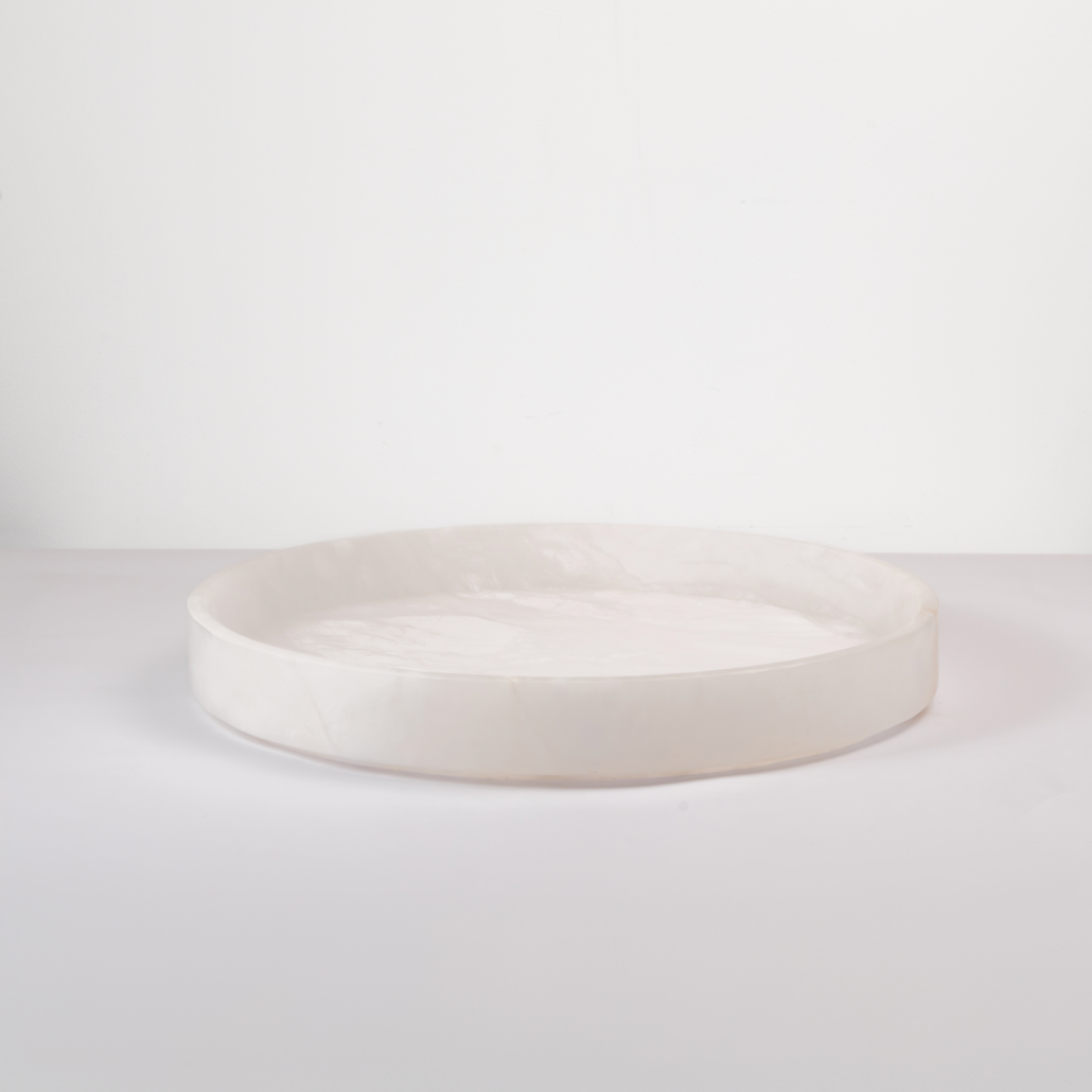 Santo Alabaster Large Tray - Resonant