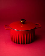 FIREUP Rapid Heat Enameled Cast Iron Rosso Red 5.5-Quart Dutch Oven - Resonant