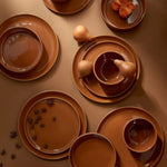 S/4 Tunisian Dinner Plate - Terracotta - Resonant- Gharyan Stoneware