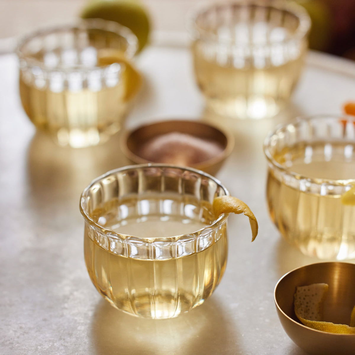 Kira Small Glass Cups - set of 4 by Fleck India - Resonant