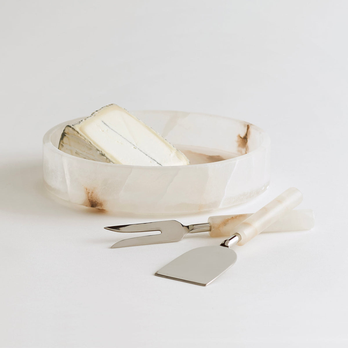Santo Alabaster Cheese Tools - Set of 2 - Resonant- The Collective Home