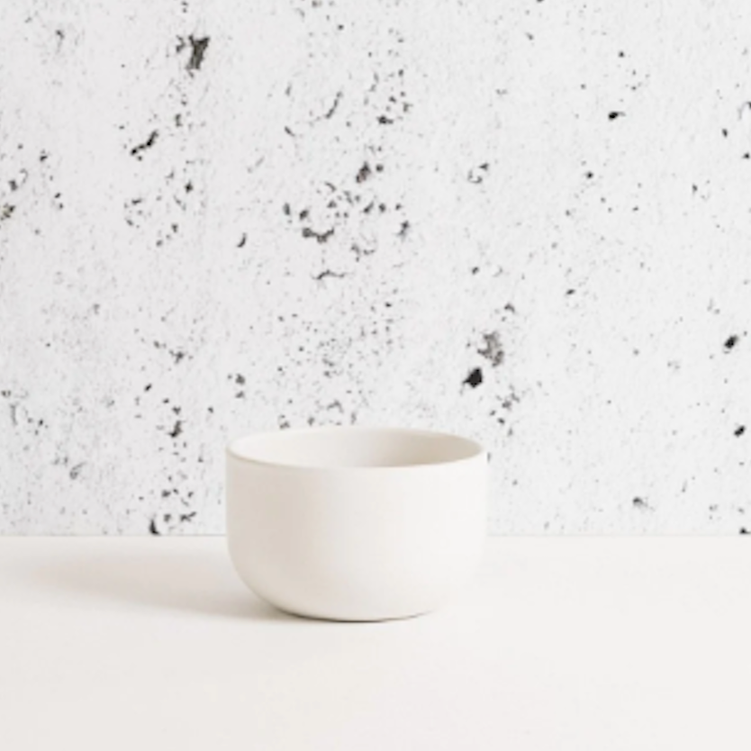 S/4 Tunisian Bowl - Matte White - Resonant- Gharyan Stoneware
