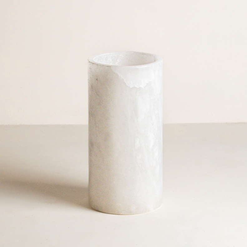 Santo Alabaster Tall Vase - Resonant- The Collective Home