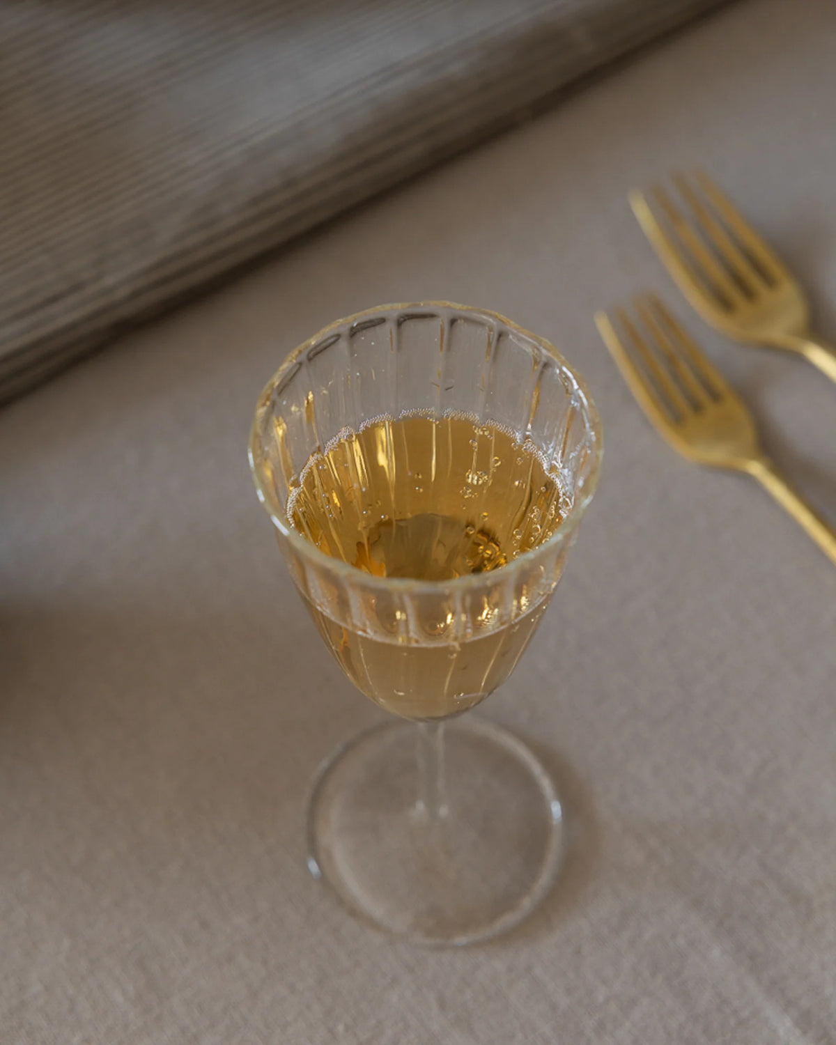 Kira Champagne Flutes, Set of 2 by Fleck India - Resonant
