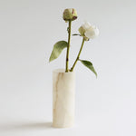 Santo Alabaster Narrow Vase - Resonant- The Collective Home