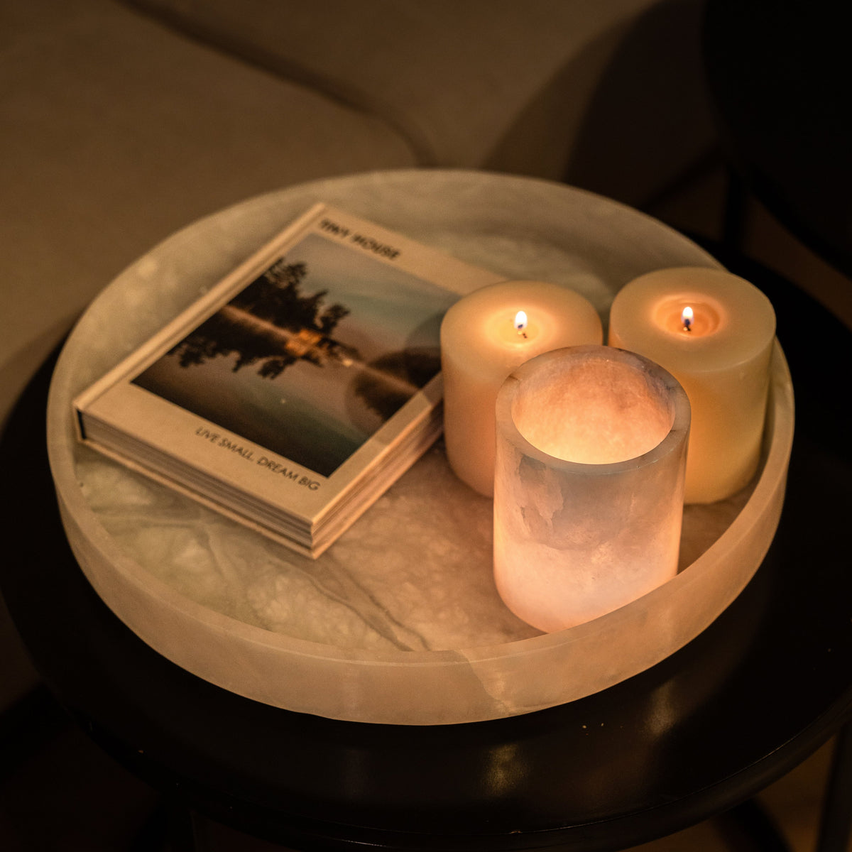 Santo Alabaster Large Tray - Resonant