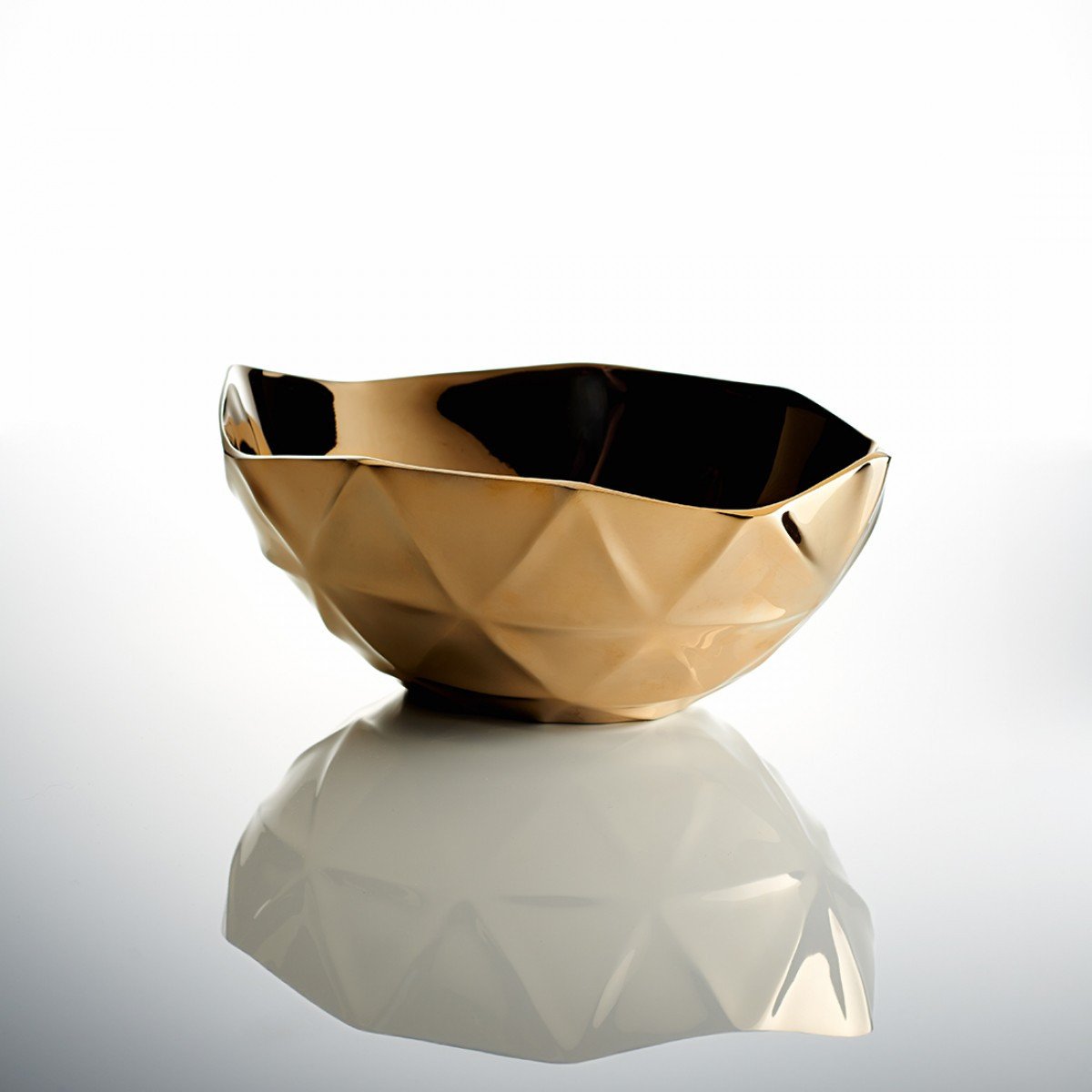 Geo Bowl Lg Gold - Resonant