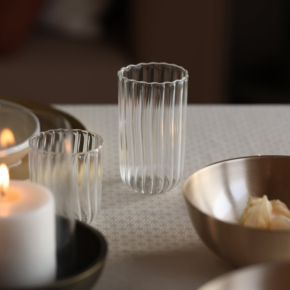 Kira Tall Tumbler - set of 4 by Fleck India - Resonant