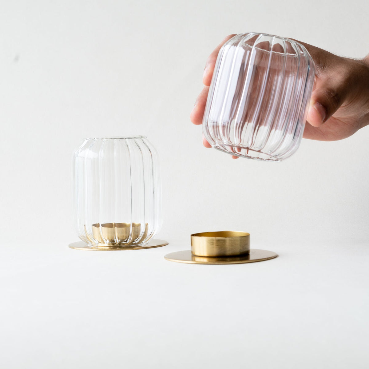 Kira Glass Lantern - set of 2 by Fleck India - Resonant