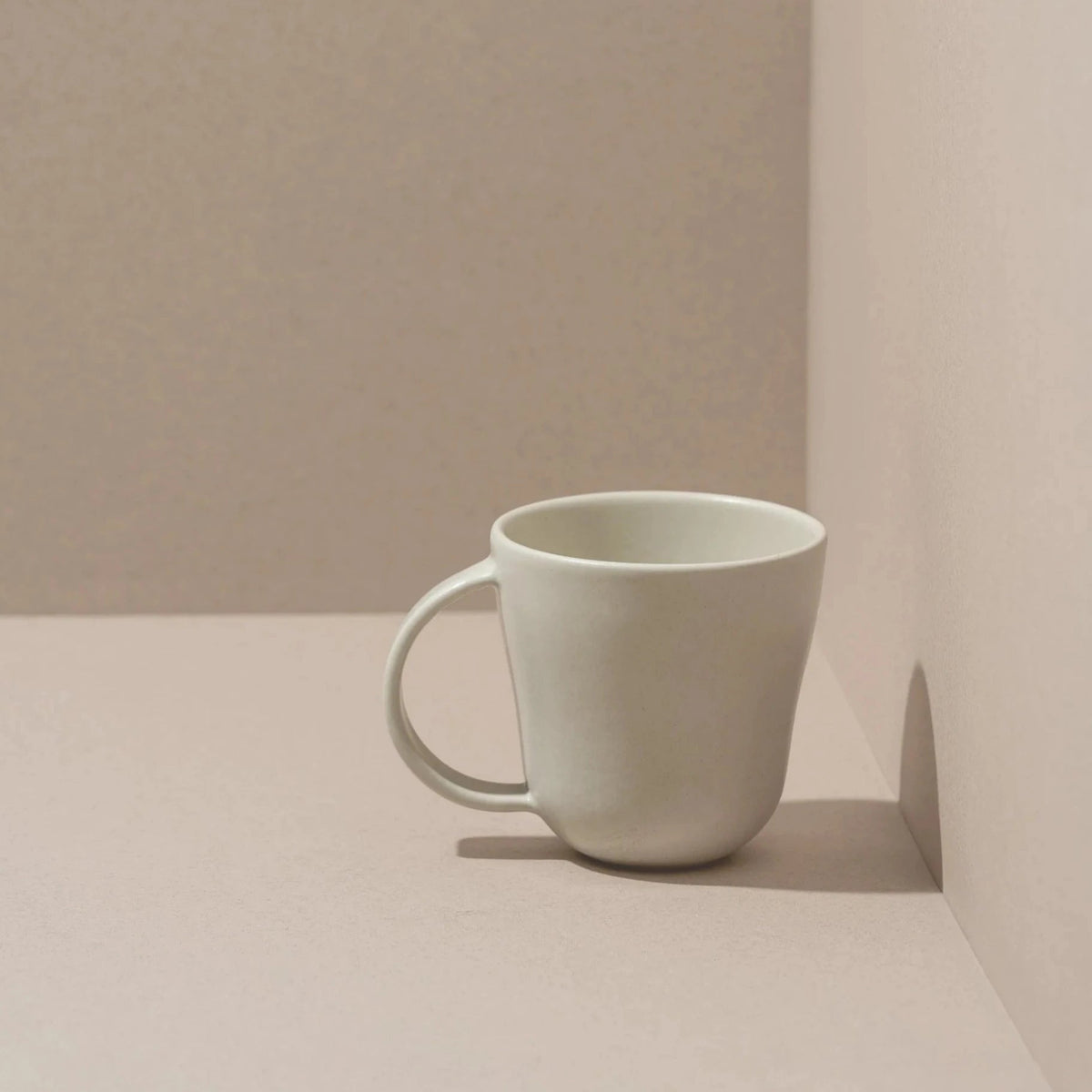 S/4 Tunisian Mug - Matte White - Resonant- Gharyan Stoneware