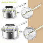 BE | LIVING Essential Series 12 pcs Cookware Set (Triply Stainless Steel) - Resonant