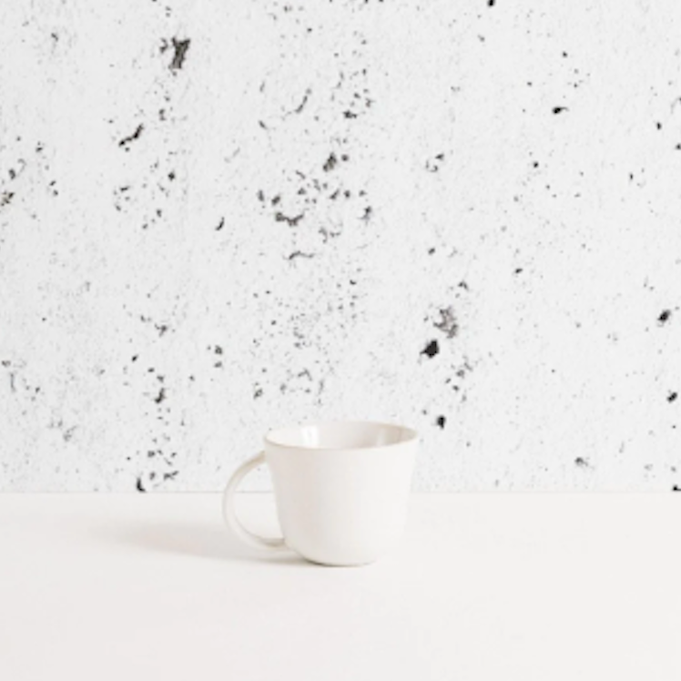 S/4 Tunisian Mug - Matte White - Resonant- Gharyan Stoneware
