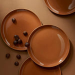 S/4 Tunisian Dinner Plate - Terracotta - Resonant- Gharyan Stoneware