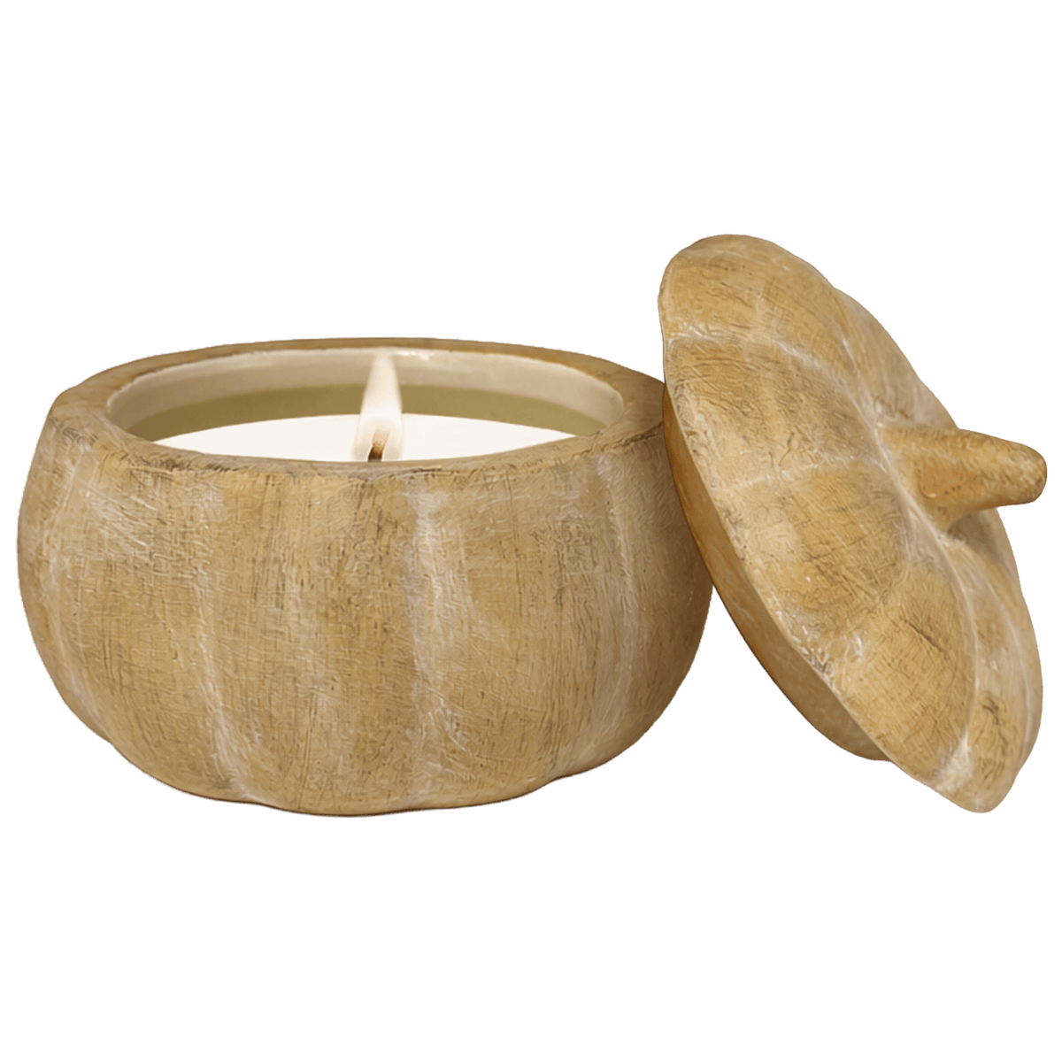 Pumpkin Spice Soy Candle - Ceramic Pumpkin Jar - 8 oz - Resonant- Sweet Water Decor