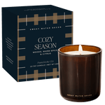 Cozy Season Soy Candle - Boxed Amber Tinted Glass Jar - 12 oz - Resonant- Sweet Water Decor