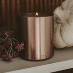Hello Fall Soy Candle - Bronze Metal Aluminum Jar - 10 oz - Resonant- Sweet Water Decor