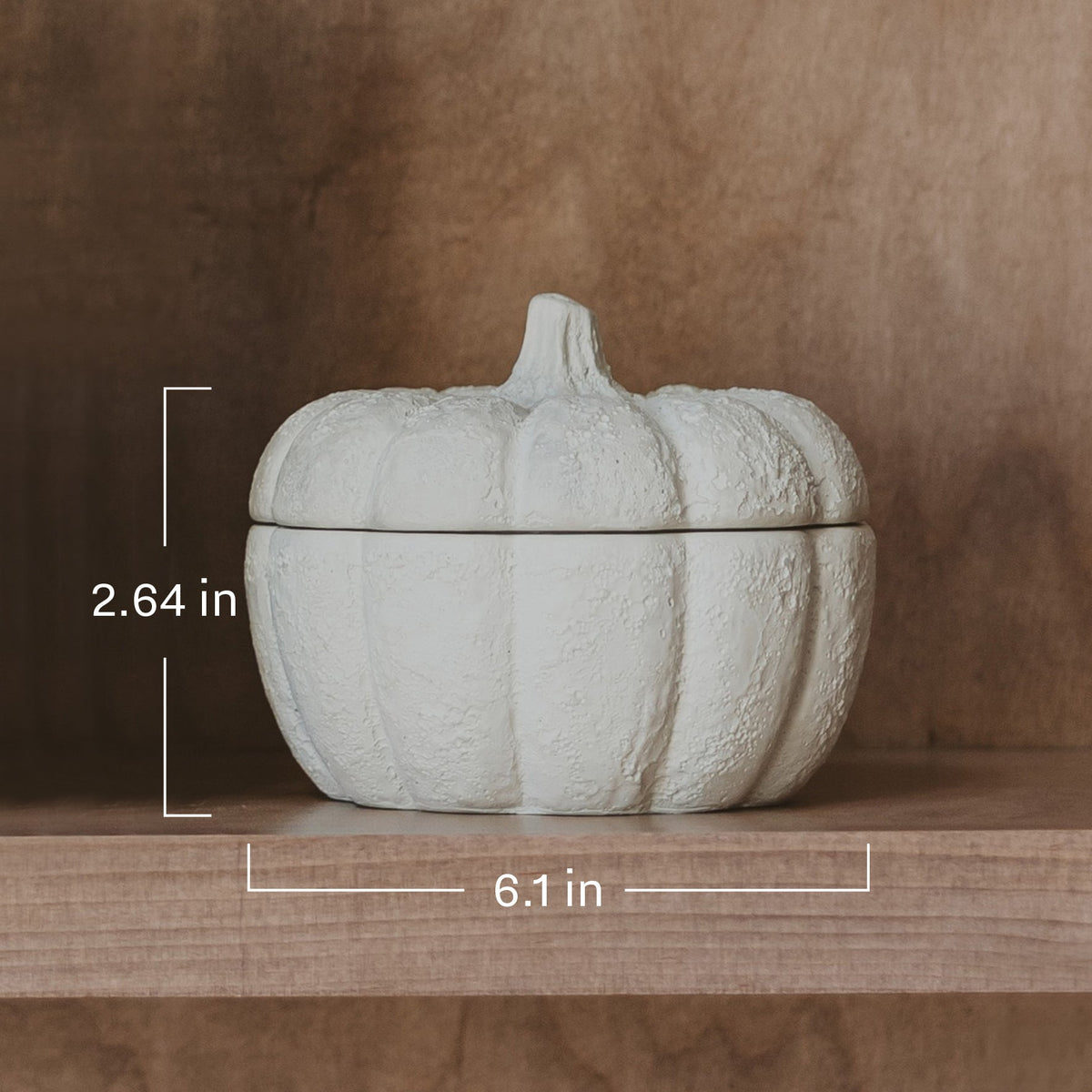 Cashmere and Vanilla Soy Candle - Cement Pumpkin Jar - 13.5 oz - Resonant- Sweet Water Decor