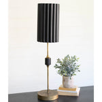 Fluted Black & Antique Gold Lamps - Resonant