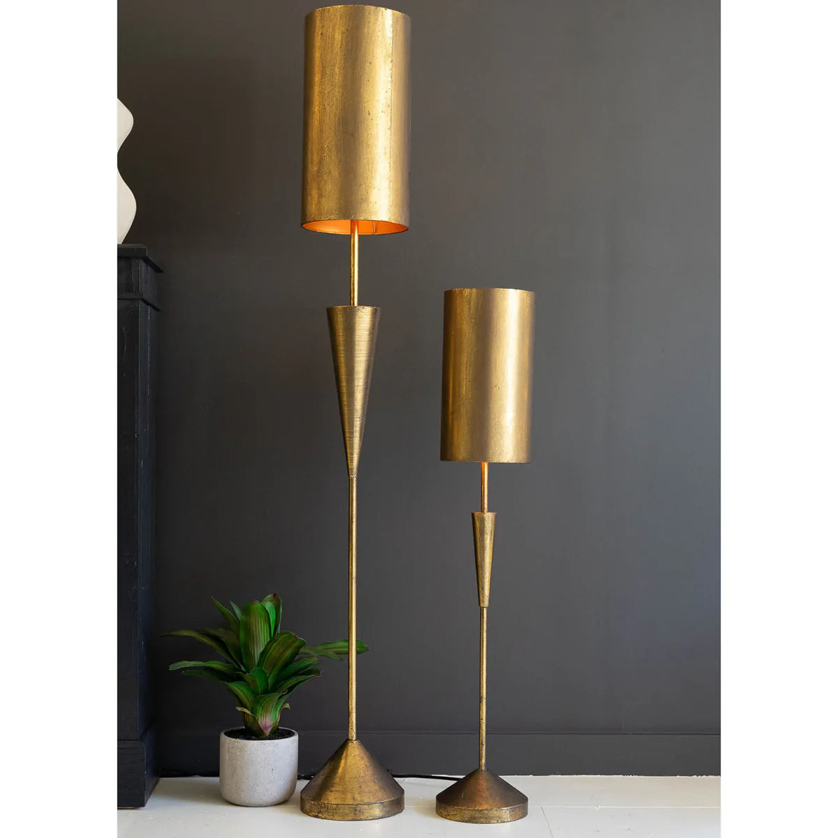 Barrel Antique Gold Lamps - Resonant