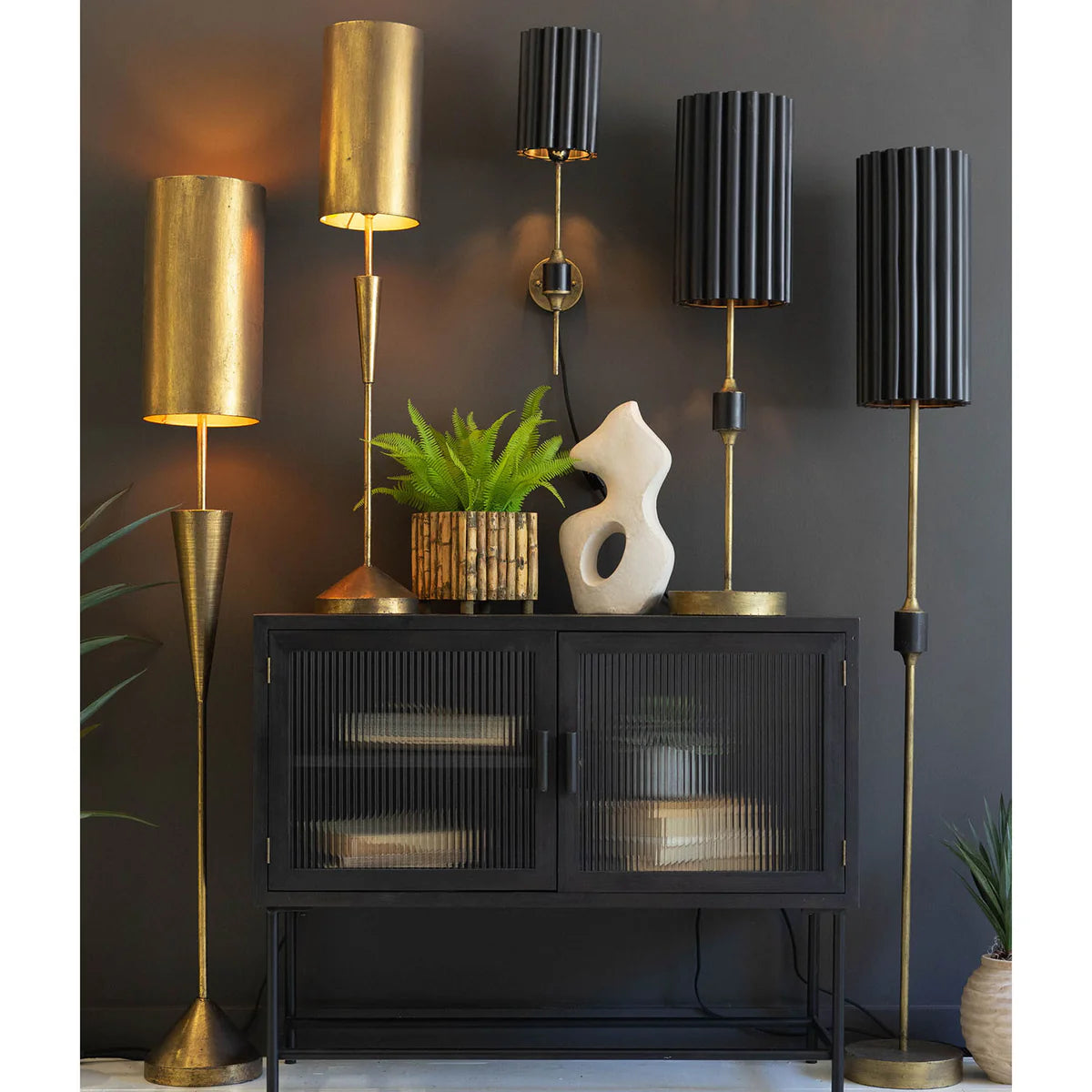 Barrel Antique Gold Lamps - Resonant