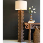 Wavy Mango Wood Floor & Table Lamp - Resonant