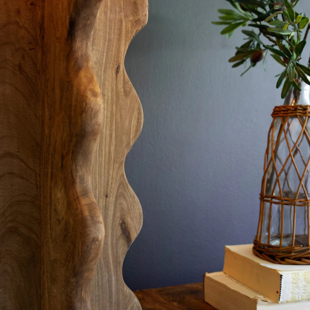 Wavy Mango Wood Floor & Table Lamp - Resonant
