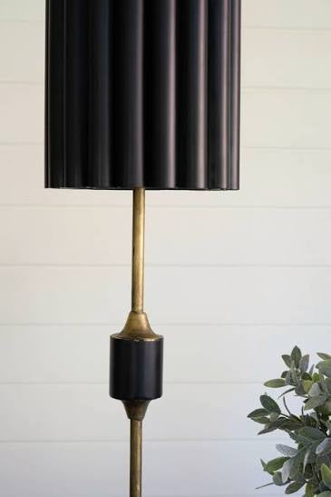 Fluted Black & Antique Gold Lamps - Resonant