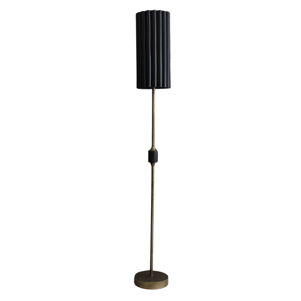 Fluted Black & Antique Gold Lamps - Resonant