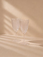 Kira Champagne Flutes, Set of 2 by Fleck India - Resonant