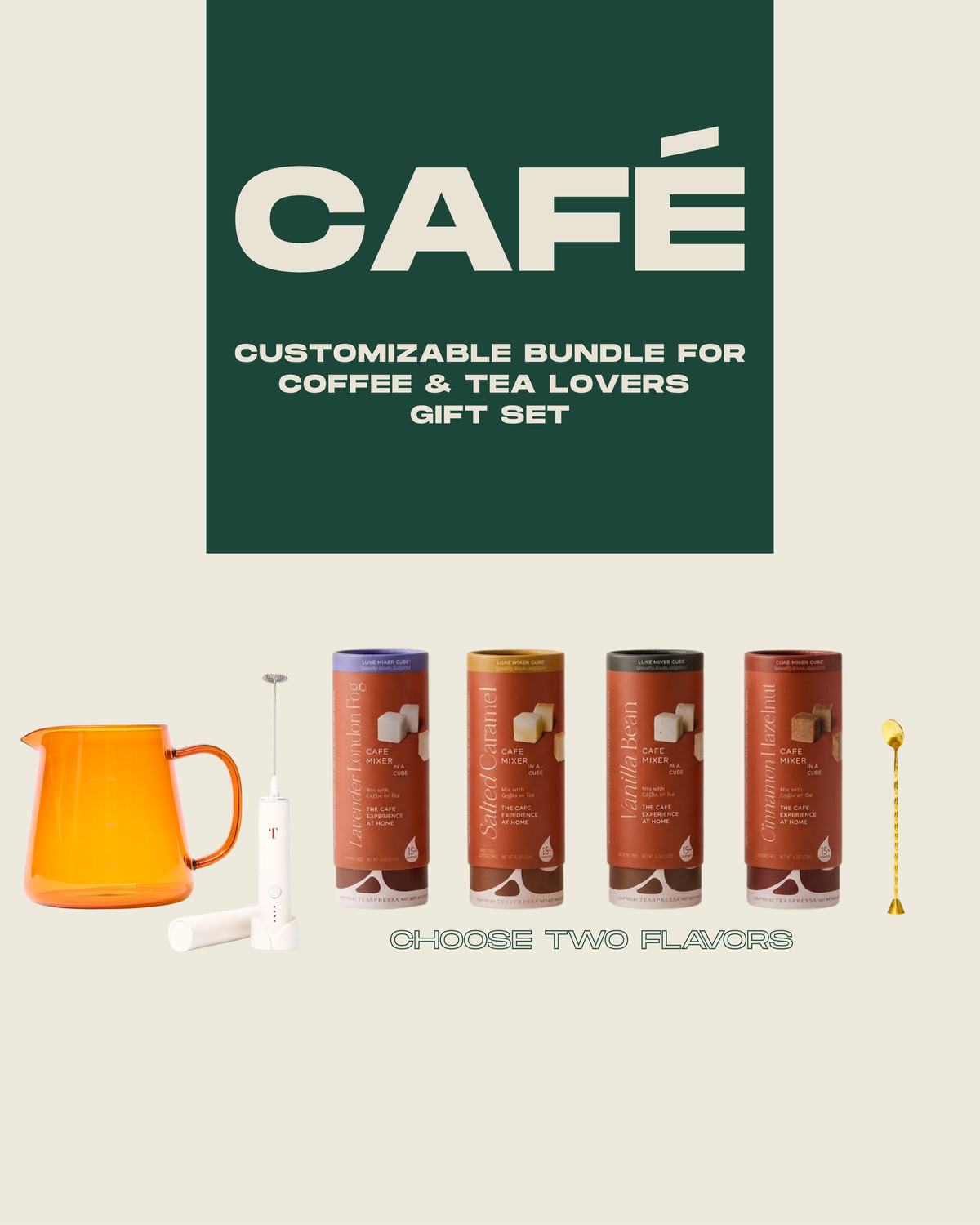 Customizable Cafe Coffee & Tea Lover Gift Set by Teaspressa - Resonant- Teaspressa