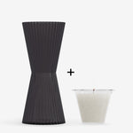 AIZ Candle - Cedar & Black Cherry - Resonant- Oaziz Candles - Charcoal / Cedar & Black Cherry