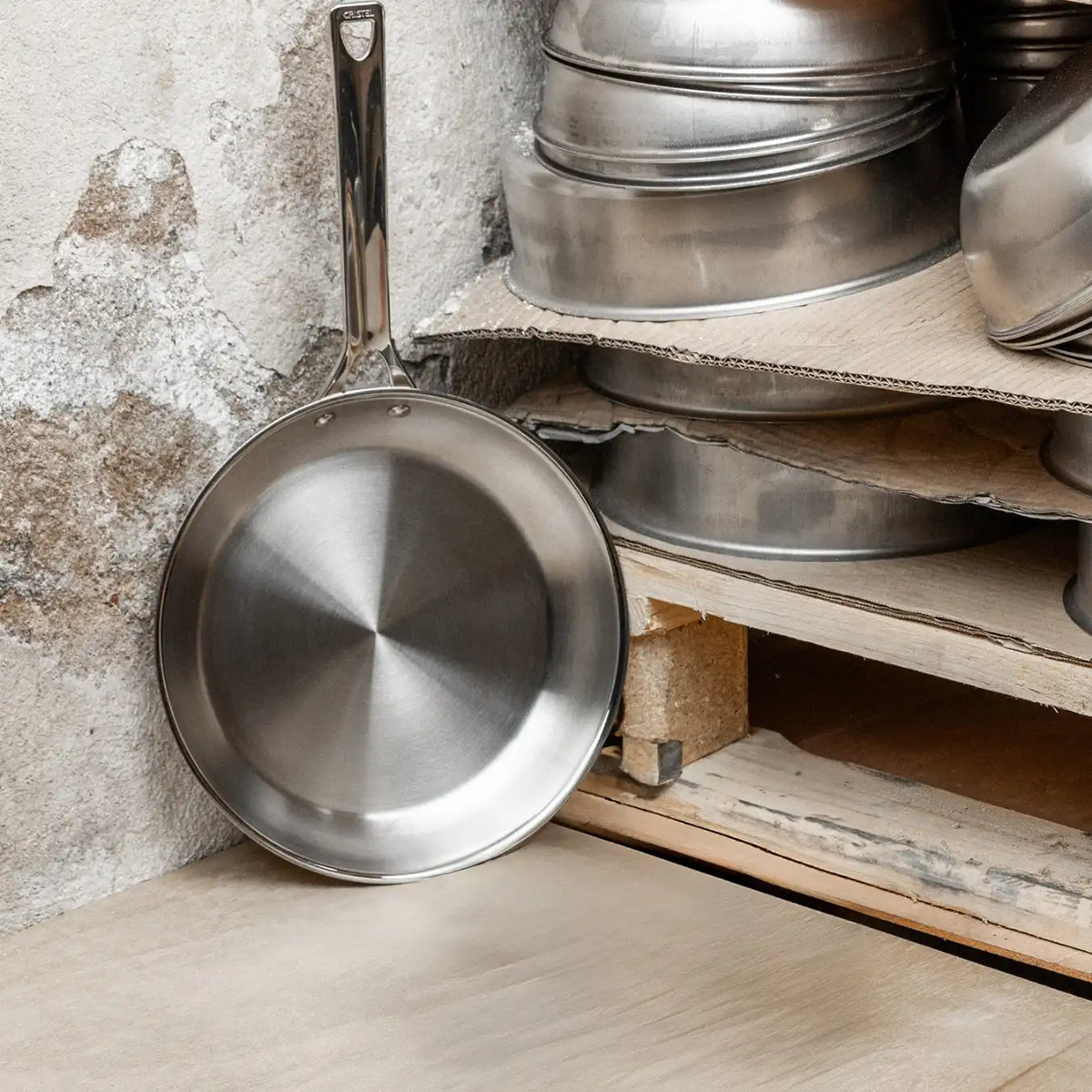 Cristel Cookware Sainless Steel Frying Pans - Set of 2 - Resonant
