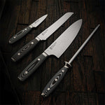 Damascus Knife 4 Piece Gift Set - Resonant