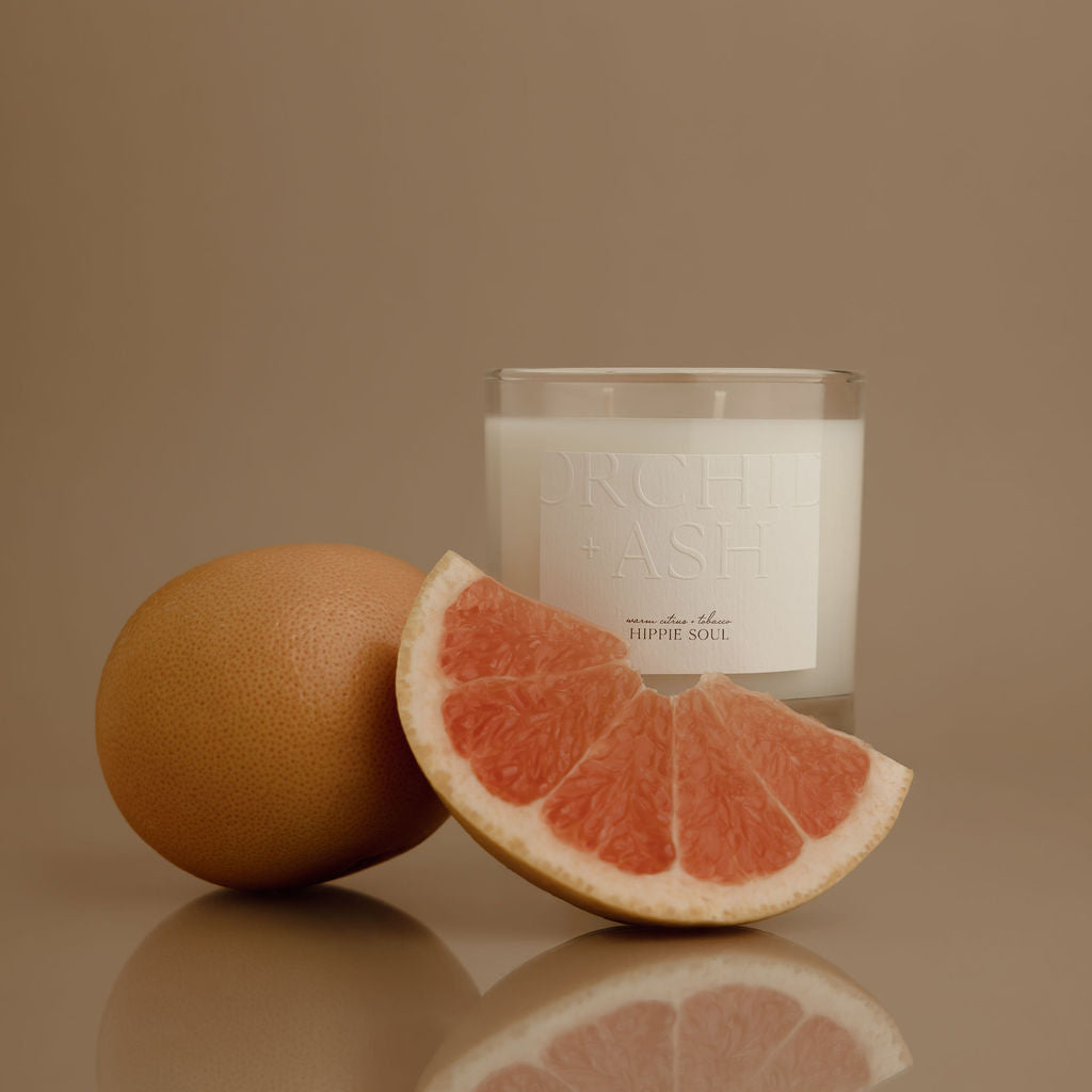 warm citrus + tobacco | HIPPIE SOUL Natural Candle - Resonant- Candle