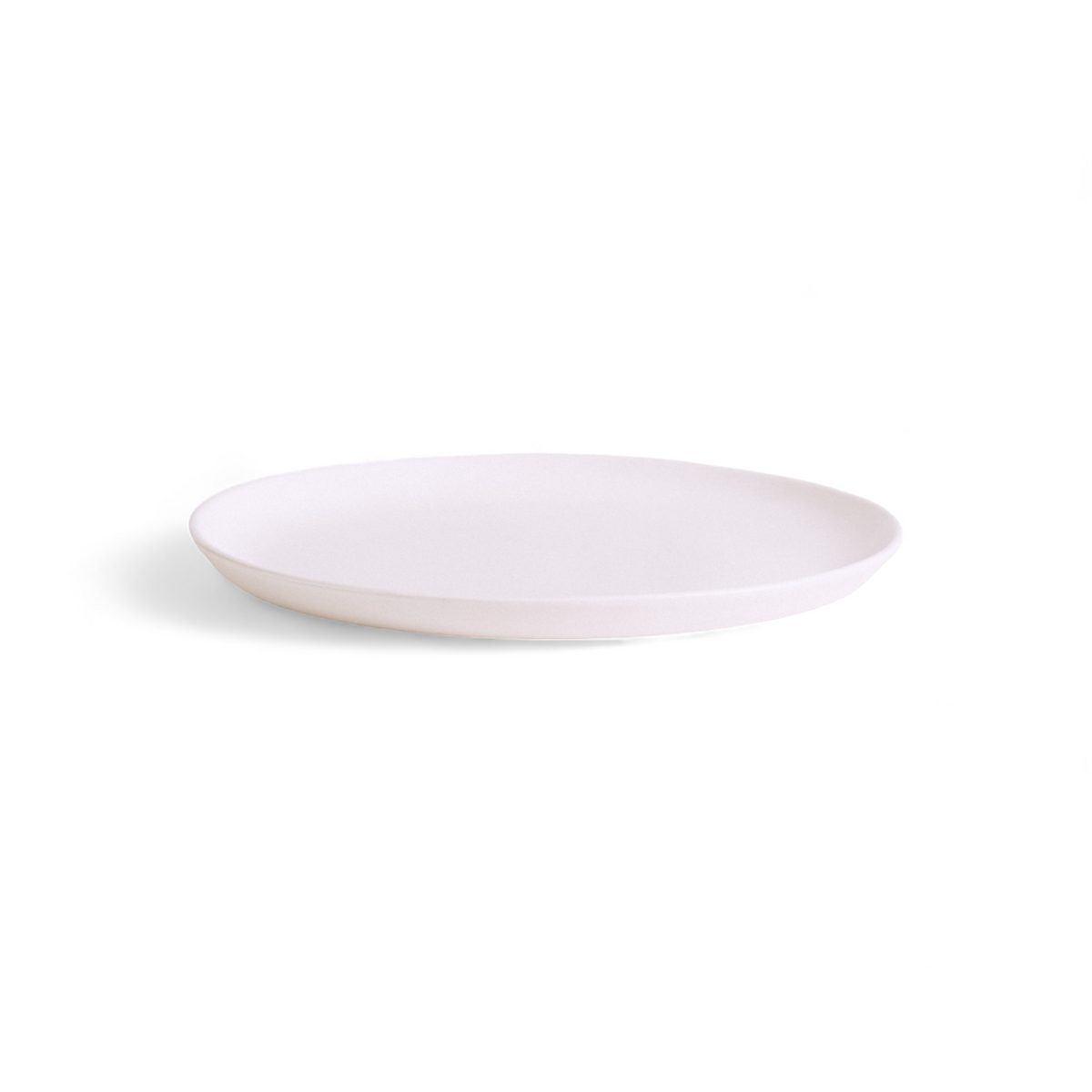 Flat Salad/Dinner Plate | Edan 9.4" - Matte White Stoneware Set - Resonant- Gharyan Stoneware