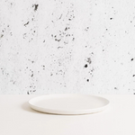 Flat Salad/Dinner Plate | Edan 9.4" - Matte White Stoneware Set - Resonant- Gharyan Stoneware