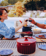 FIREUP Rapid Heat Enameled Cast Iron Rosso Red 5.5-Quart Dutch Oven - Resonant
