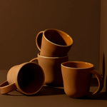 S/4 Tunisian Mug - Terracotta - Resonant- Gharyan Stoneware