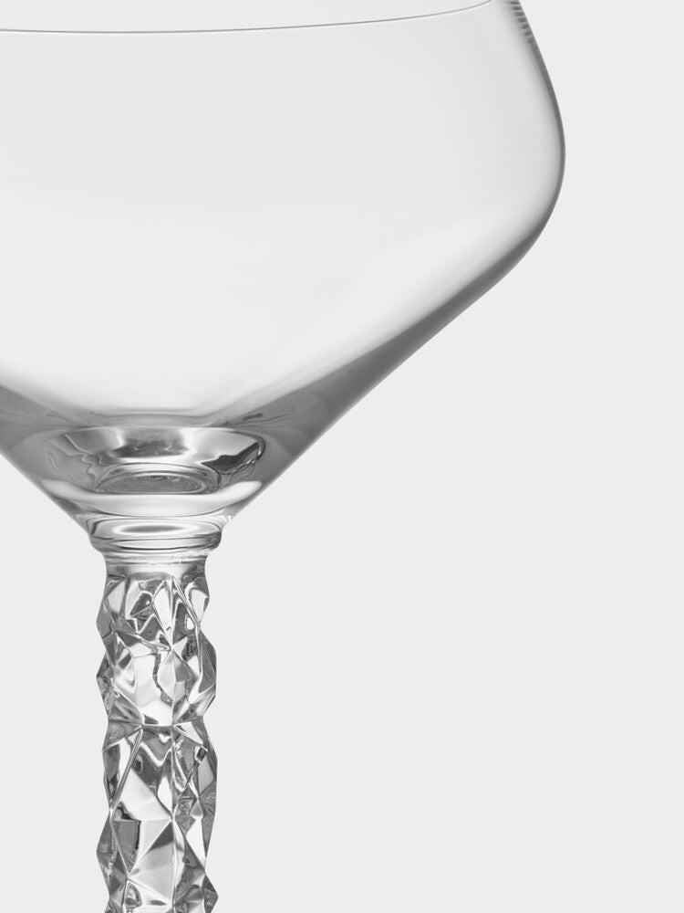 Elevate Your Entertaining with the Carat Coupe Set of 2 – Modern Cut Crystal Elegance Orrefors