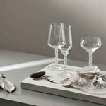 Elevate Your Entertaining with the Carat Coupe Set of 2 – Modern Cut Crystal Elegance Orrefors