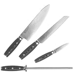 Damascus Knife 4 Piece Gift Set - Resonant
