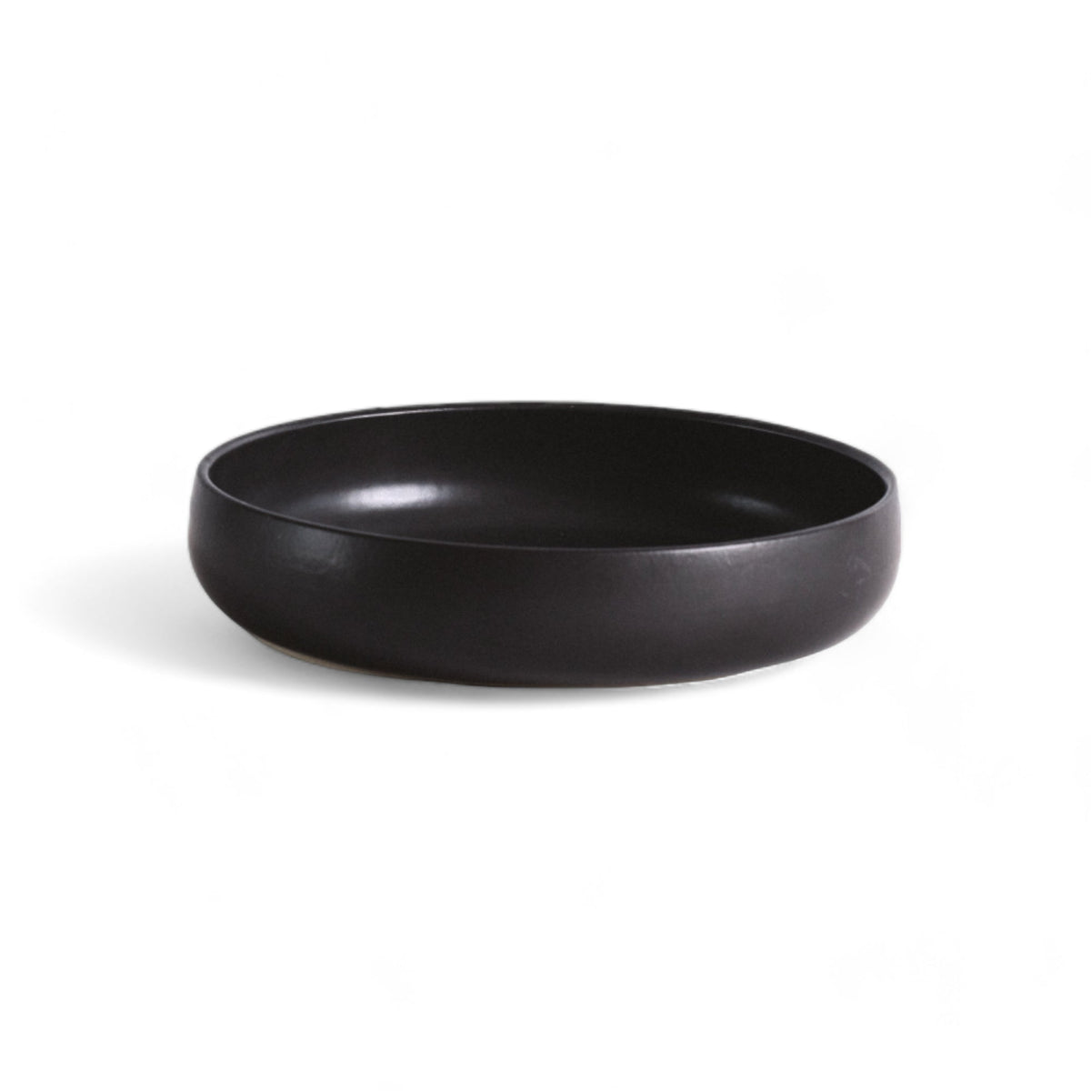 Stoneware Pasta/Salad Plate | Edan 7.9" - Matte Black - Resonant- Gharyan Stoneware