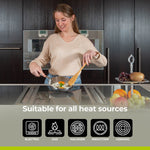 BE | LIVING Essential Series 12 pcs Cookware Set (Triply Stainless Steel) - Resonant