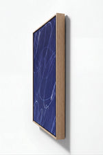 Abstract Marks in Indigo Blue Framed Wall Art - Resonant- Art Collectiv